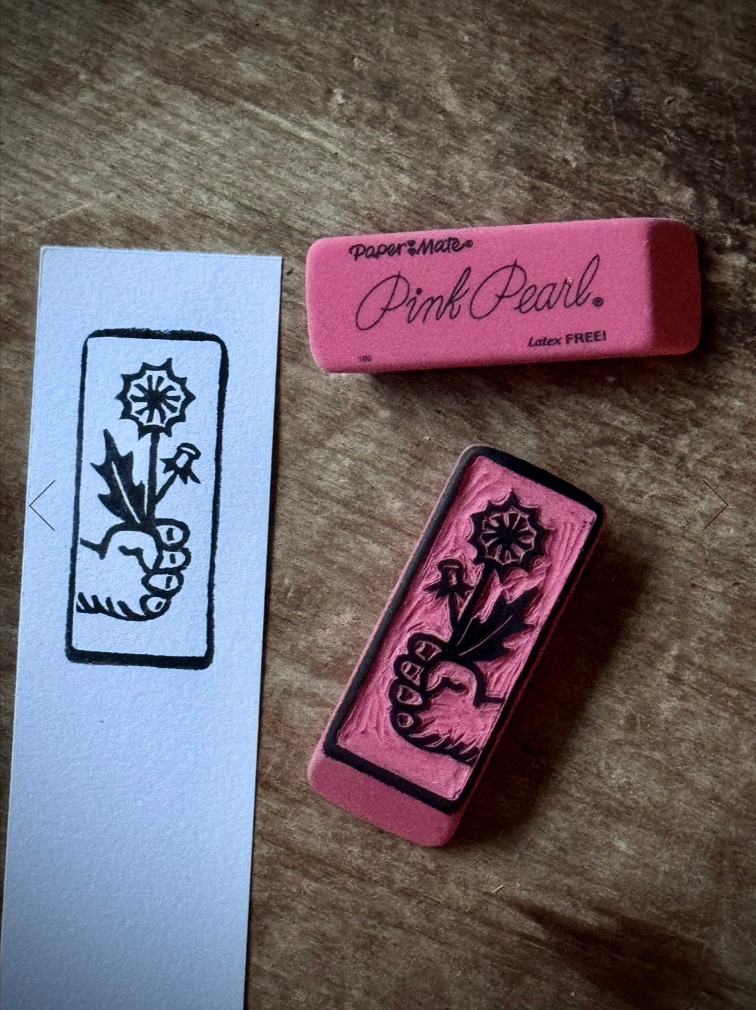 A pink Paper Mate Pink Pearl erase