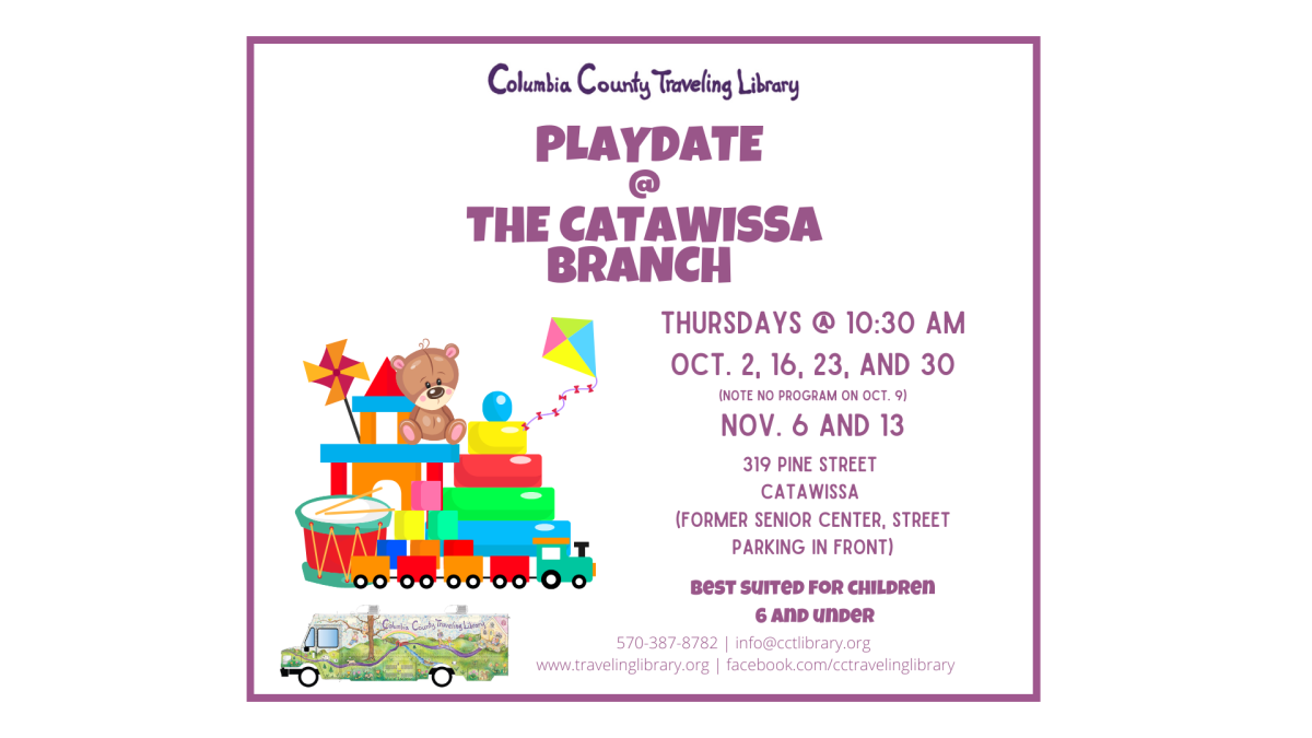 Promotional banner for Playdate at Catawissa event.